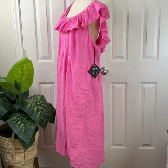 Ava & Viv- Womens Ruffle Maxi Empire Waist Dress Size 2X - Picture 5 of 16